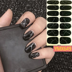 Autocollants Ongles Marbre Noir